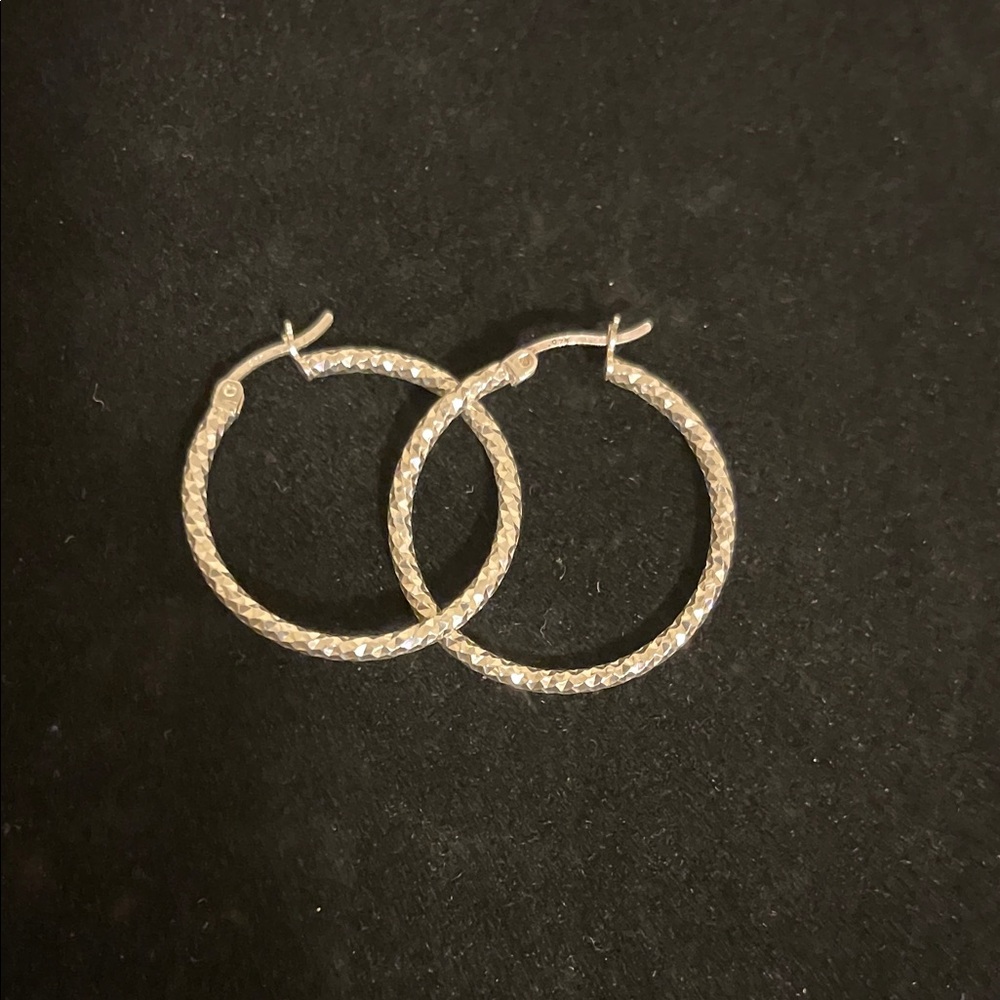 Elegant Silver Hoop Earrings 925